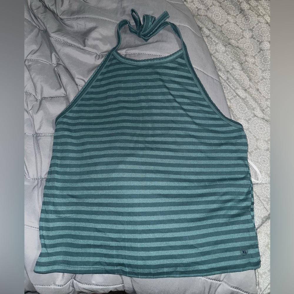 American Eagle Striped Halter Top